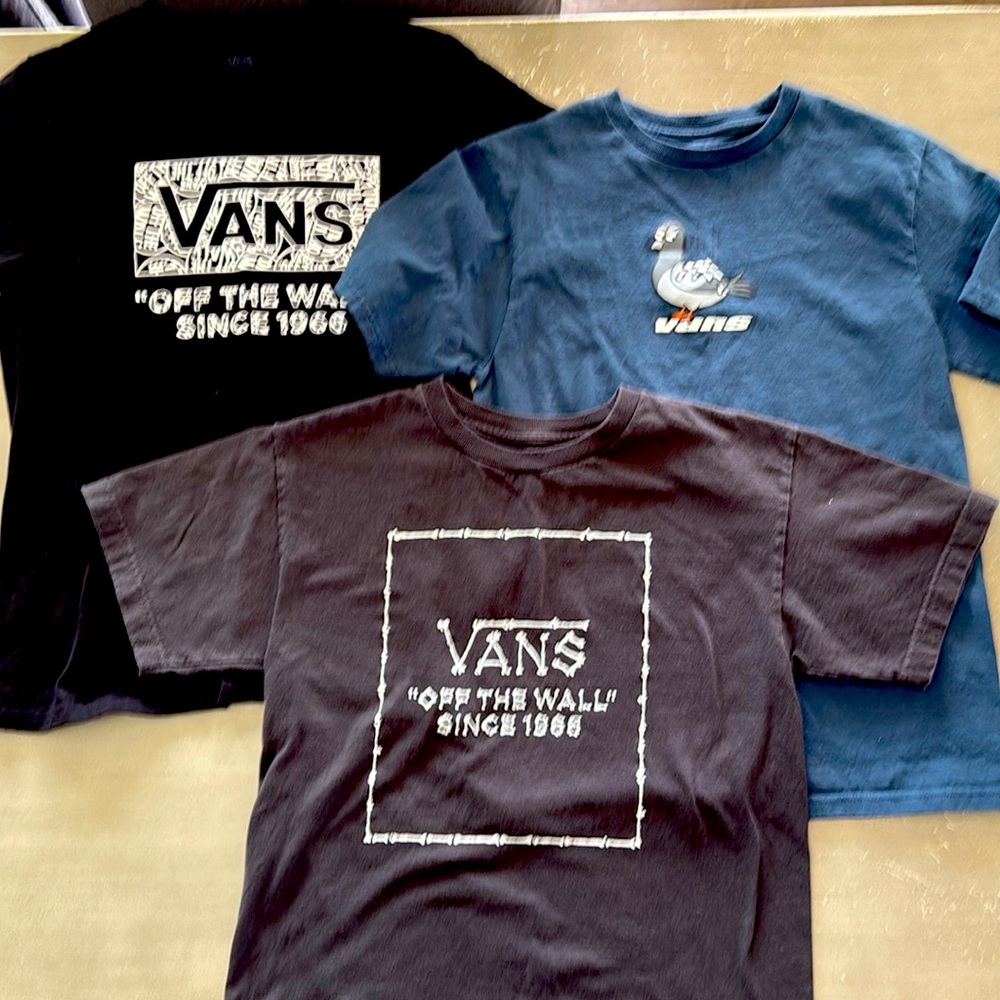 3 Boys Vans Short Sleeve T-Shirts Sz L